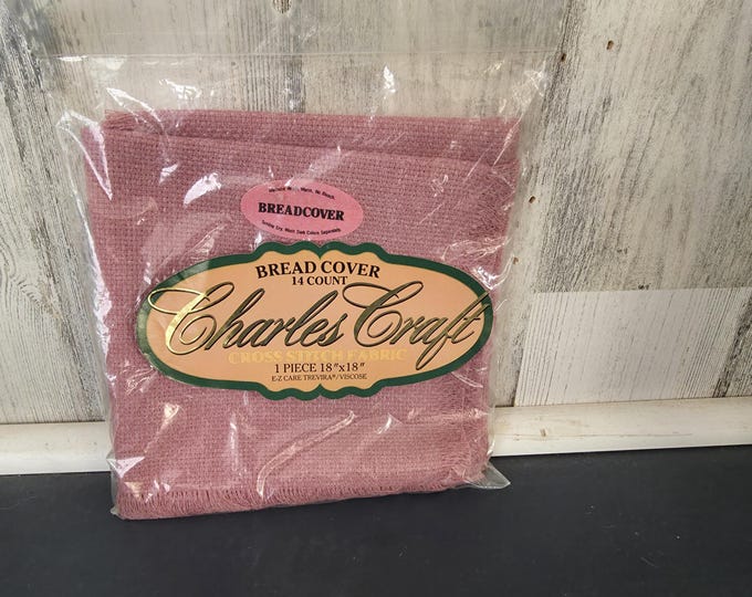 Dusty Rose Charles Craft 14 Count Cross Stitch Bread Cover