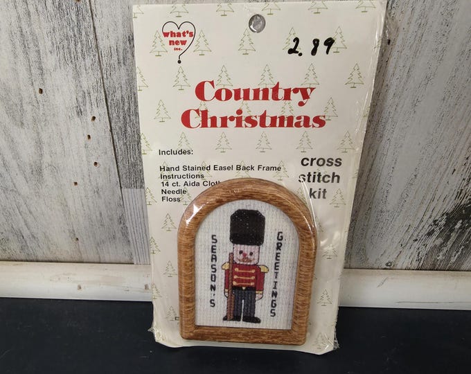 Toy Soldier Mini Decoration "Country Christmas" Cross Stitch Kit