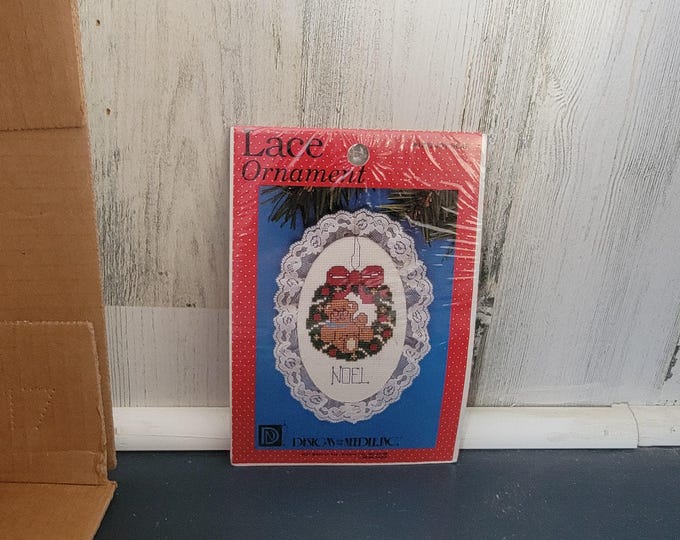 Lace Ornament Joy Bear Cross Stitch Kit