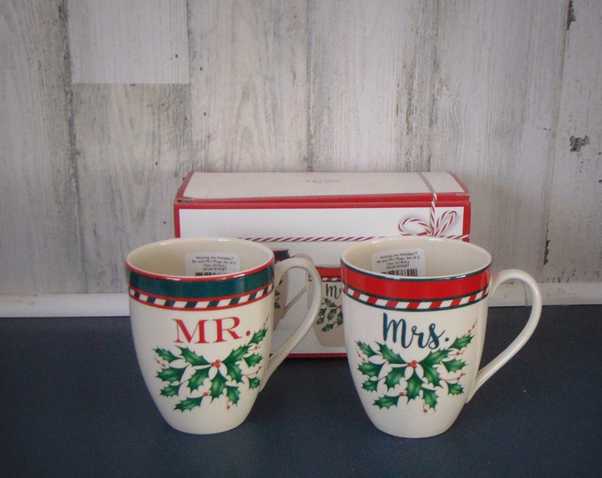 Lenox Hosting the Holidays Mr & Mrs Mug Set