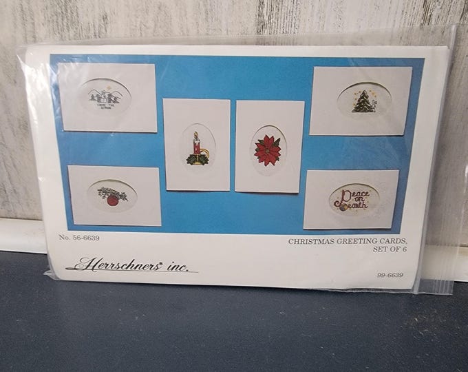 Christmas Greeting Cards Set of 6 by Herschner's
