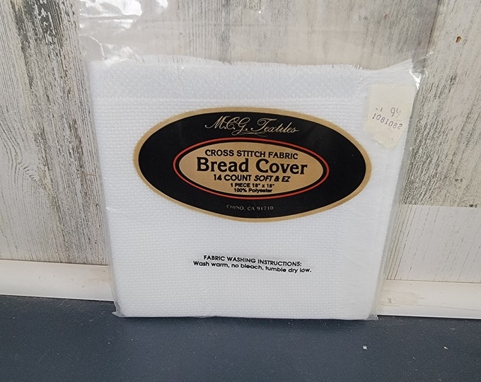 Bread Cover Cross Stitch Fabric by MCG Textiles -White