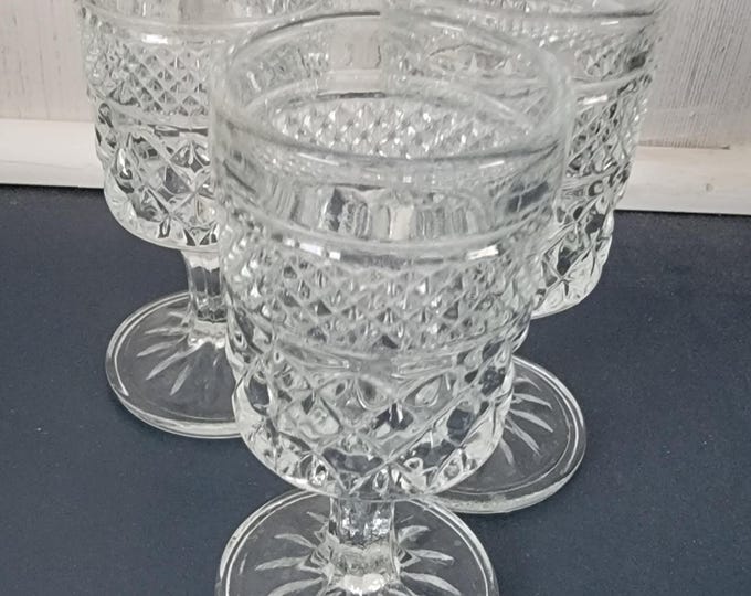 Set of 3 Wexford Claret Glasses by Anchor Hocking