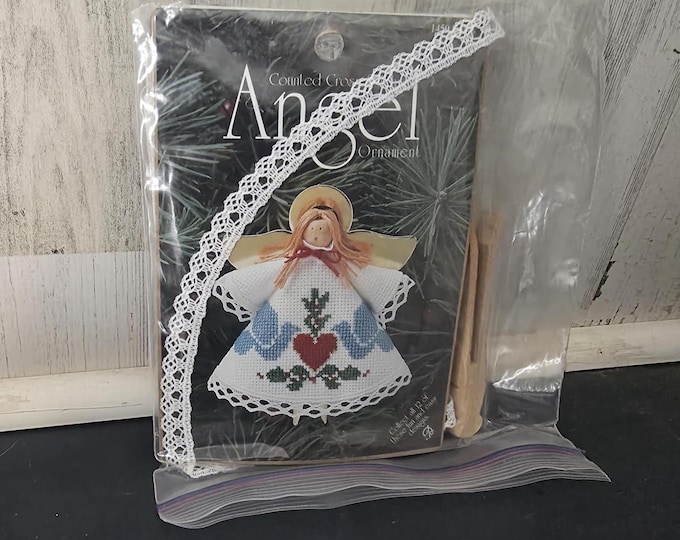 Jo-Ann's Counted Cross Stitch Angel Ornament Kit #1459 Doves