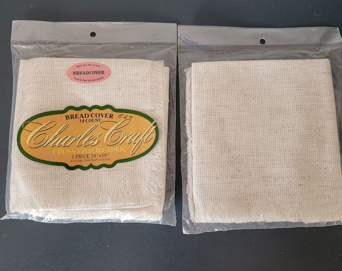 Charles Craft Cross Stitch Bread Cover Fabric-Oatmeal