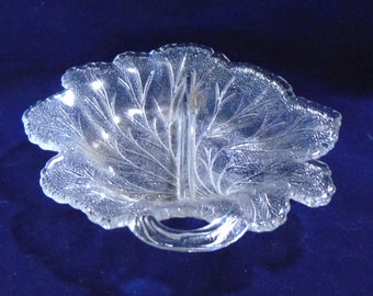 Indiana Glass Divided Leaf Dish