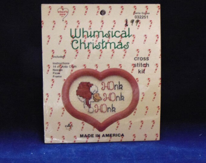 Santa Goose Ornament Cross Stitch Kit