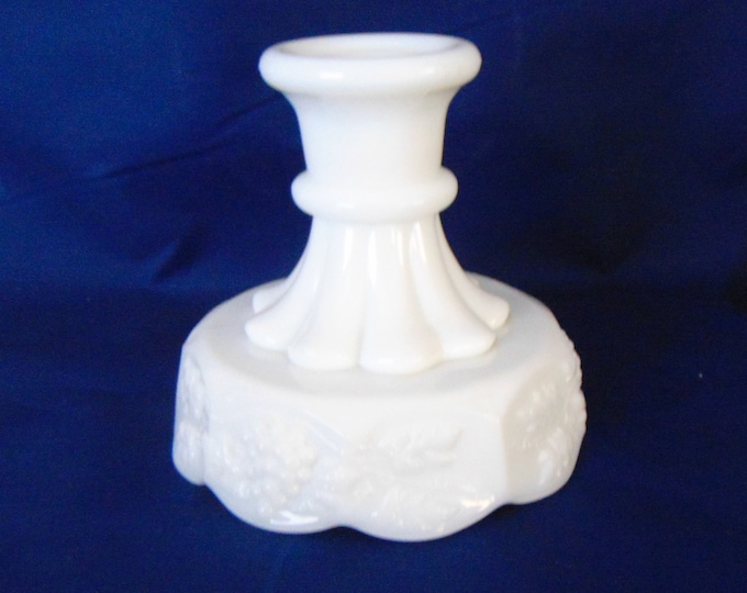 Single Westmoreland Milk Glass Candle Holder