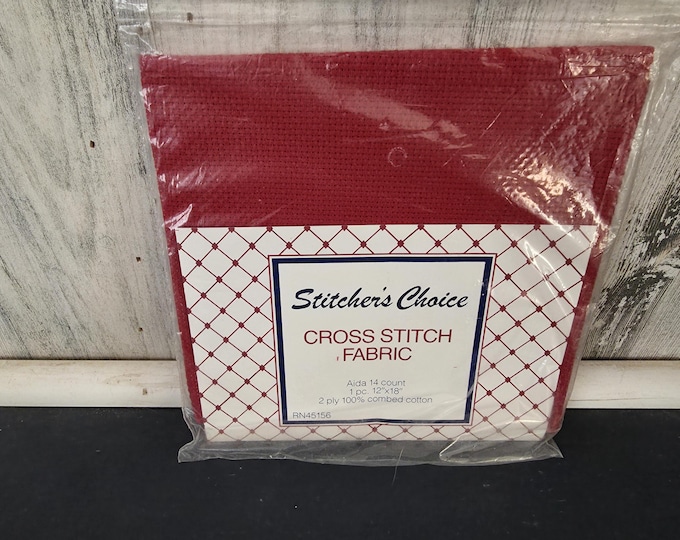 Red Cross Stitch Fabric by Stitcher's Choice
