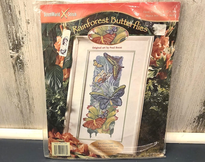 Rainforest Butterflies Cross Stitch Kit by StitchWorld