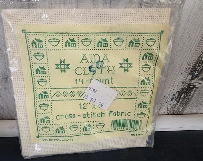 Aida Cloth 14 Count Ivory Partial