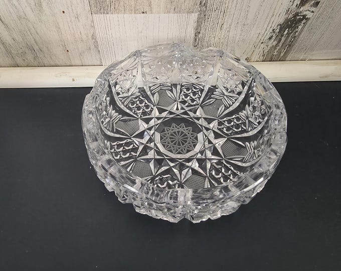 Czech Cut Crystal Ashtray