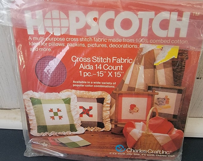 Patterned Hopscotch Cross Stitch Fabric by Charles Craft