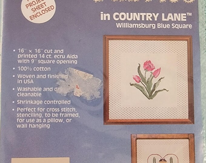 Regency Mills Country Lane Williamsburg Blue Square Evenweave Fabric