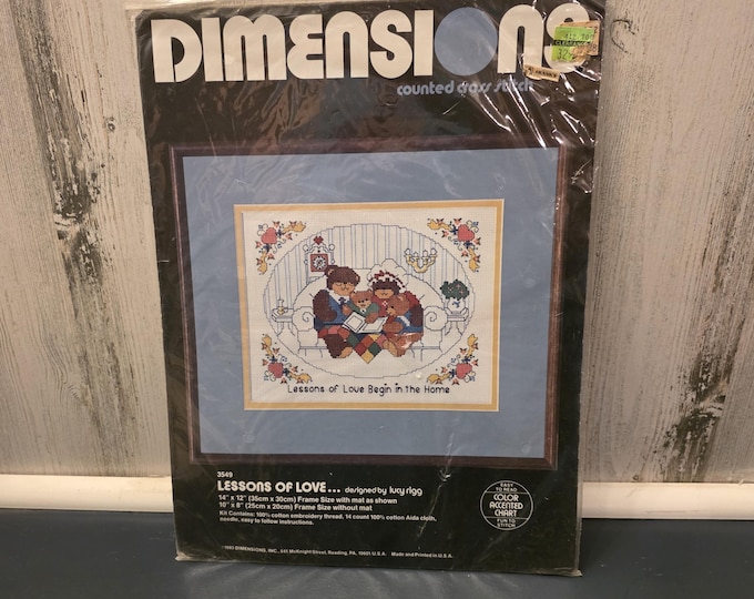 Lessons of Love Counted Cross Stitch Kit by Dimensions