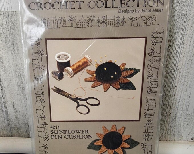 Sunflower Pin Cushion Pattern from The City Stitcher Crochet Collection