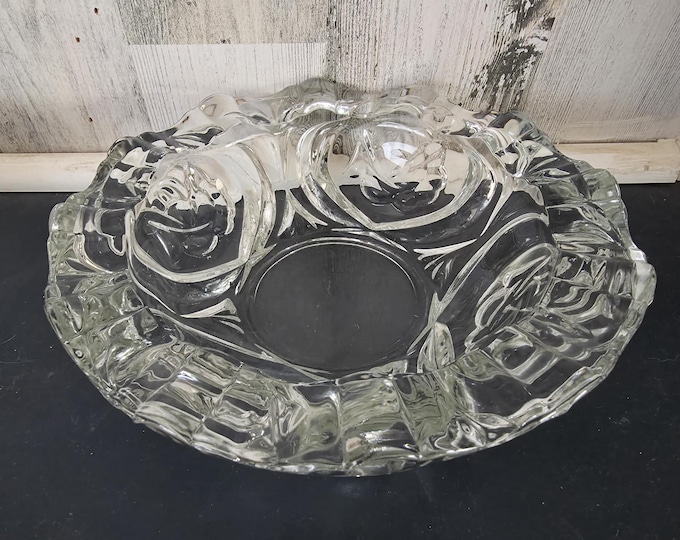 Vintage Pasari Indonesia Pressed Glass Ashtray