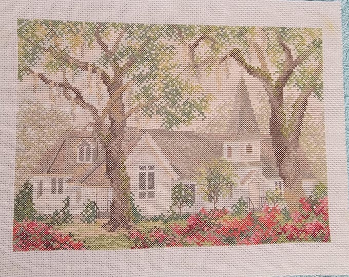 Finished Sanctuary Graph by Half Moon Stitchery