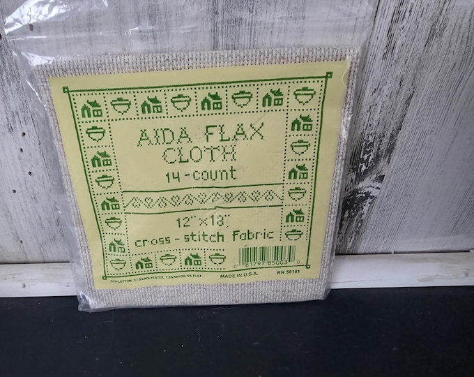 Aida Flax Cloth 14 Count Oatmeal
