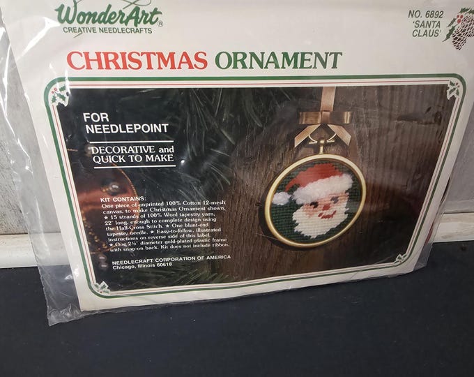WonderArt Christmas Ornament No 6892 Santa