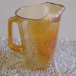 Jeanette Marigold Carnival Glass Pitcher