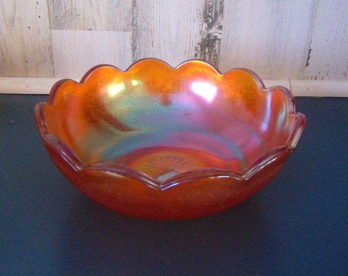 Beautiful Marigold Carnival Jeanette Glass Bowl 439