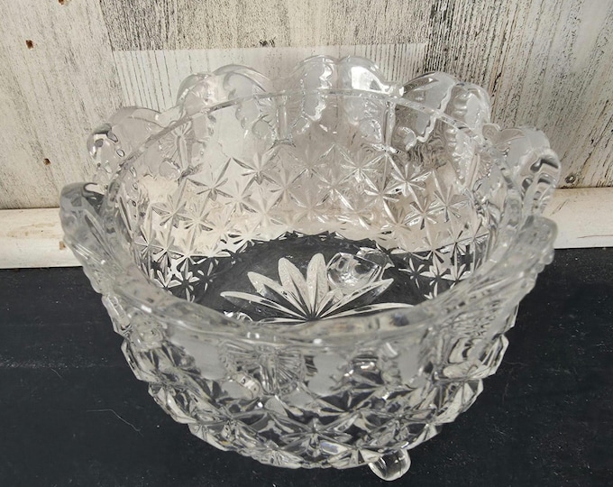 Hofbauer German Lead Crystal 3 Footed Bowl