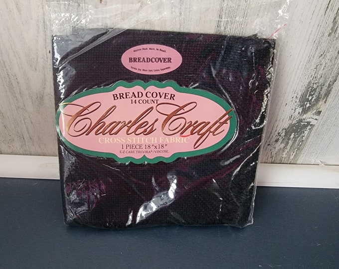Black Charles Craft Bread Cover Cross Stitch Fabric