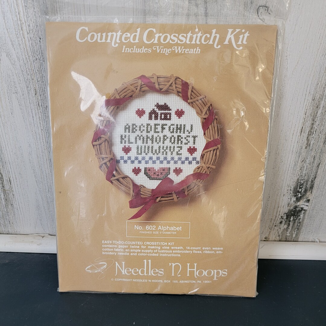 Needle N Hoops No. 602 Alphabet Cross Stitch Kit Etsy