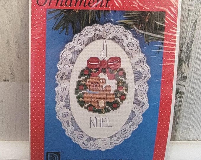 Lace Ornament Joy Bear Cross Stitch Kit
