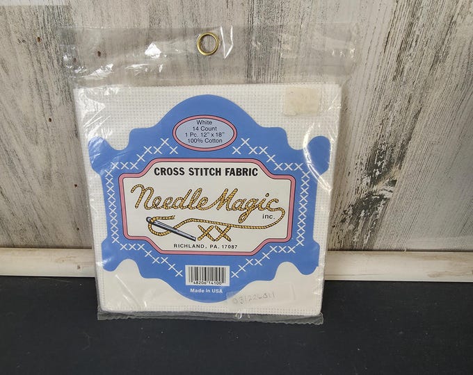 Needle Magic Cross Stitch Fabric 14 Count White