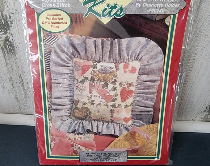 Just Cross Stitch Hearts to Treasure by Charlotte Holder