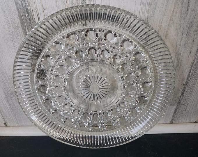 1950's Federal Glass Windsor Cane and Button or Royal Brighton Platter Tray