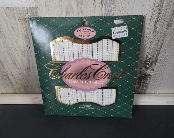 Charles Craft Waste Fabric Cross Stitch Fabric 8.5 Count