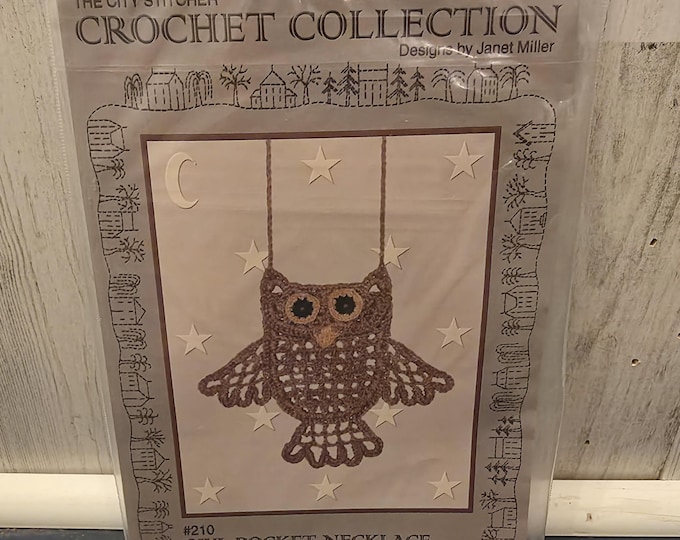 Owl Pocket Necklace Pattern from The City Stitcher Crochet Collection