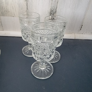 Set of 3 Wexford Claret Glasses by Anchor Hocking