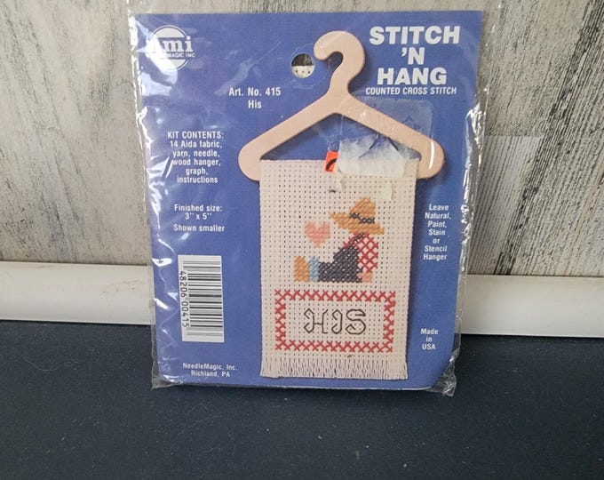 Stitch N Hang Counted Cross Stitch Mini Art No 415 His