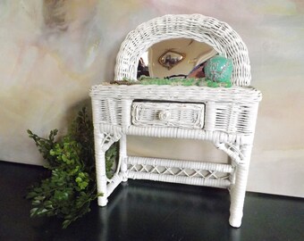 Wicker Vanity Etsy