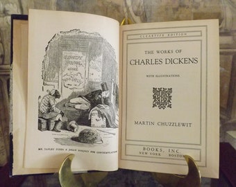 Charles Dickens Book 1868 The Works Clear Type Edition Martin Chuzzlewit Volume ll Hardcover 1868