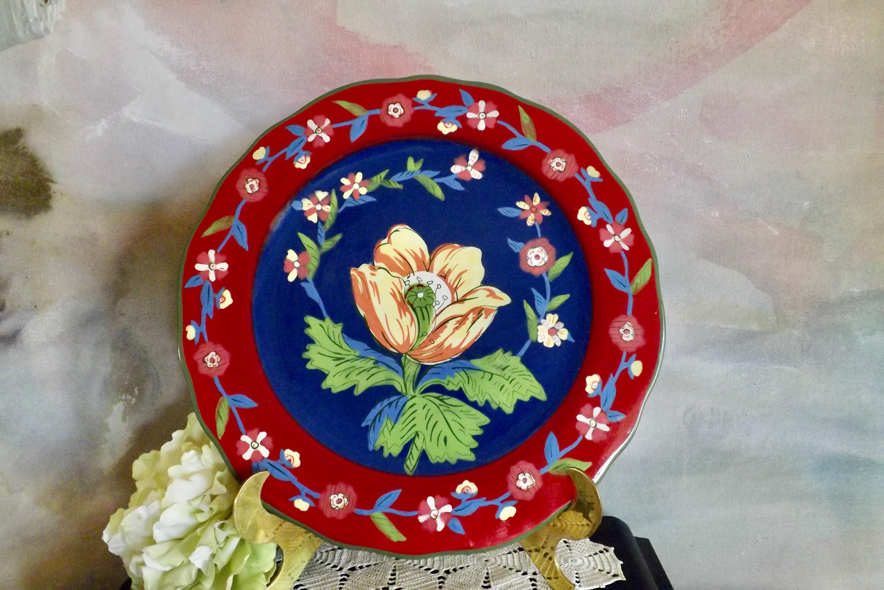 April Cornell Duchess Dinner Plate: French Cottage Floral Decor