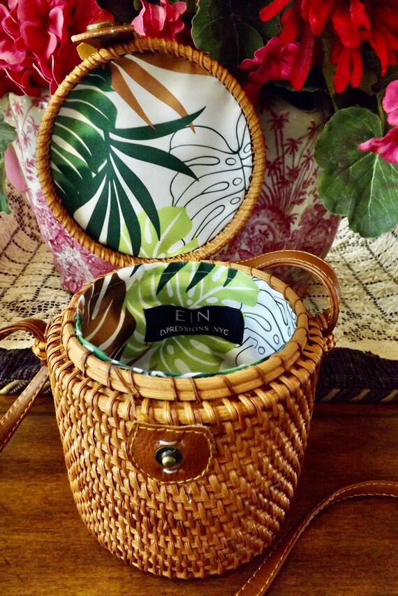 Designer shop basket bag