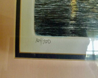 Original Glen P Weber Steamboat Etching Titled Sounding 164/200