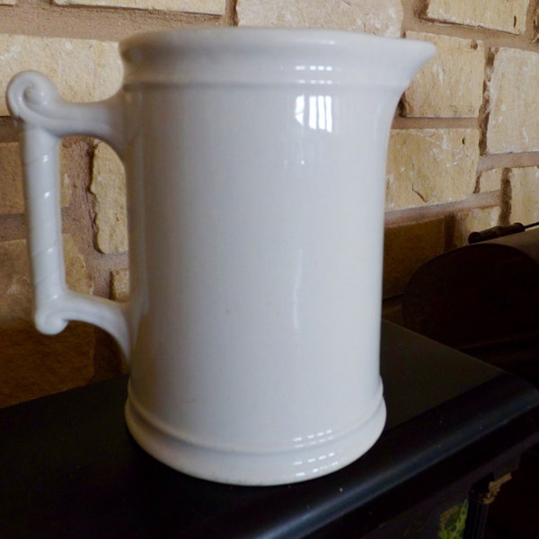 Vintage Ironstone Pitcher_French Country Pitcher_French Country Kitchen_Farmhouse Decor_Authentic Ironstone Pitcher_Cottage Decoration