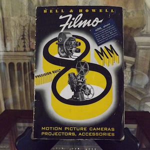 Vintage 1930's Bell & Howell Pamphlet Filmo Precision Built 8 MM Motion Picture Cameras Projectors And Accessories