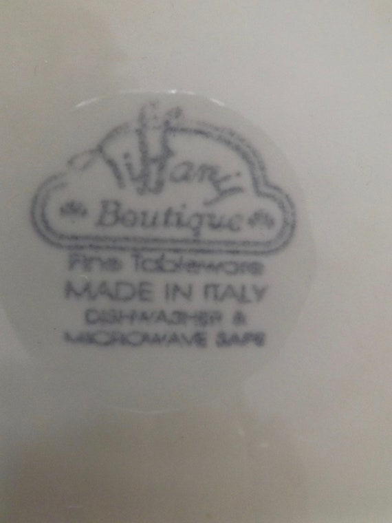 Tiffany Boutique Tuscany Pattern Large Square Serving Bowl Blue