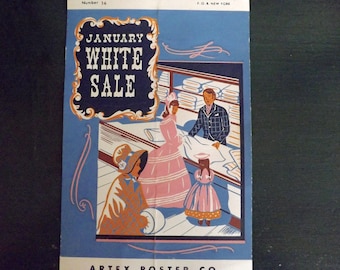 Mid Century Modern Department Store Advertising ARTEX POSTER Co NY 1950s