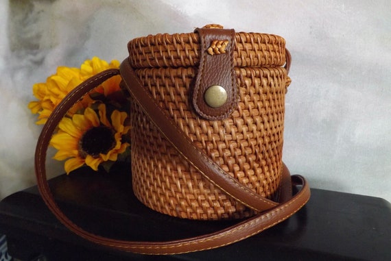 Designer wicker shop bag