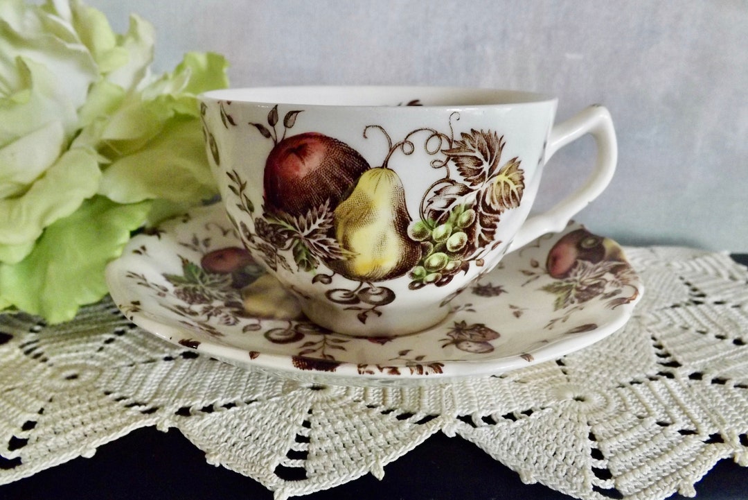 Johnson Brothers Autumn's Delight Tea Cup and Saucer Set - Etsy