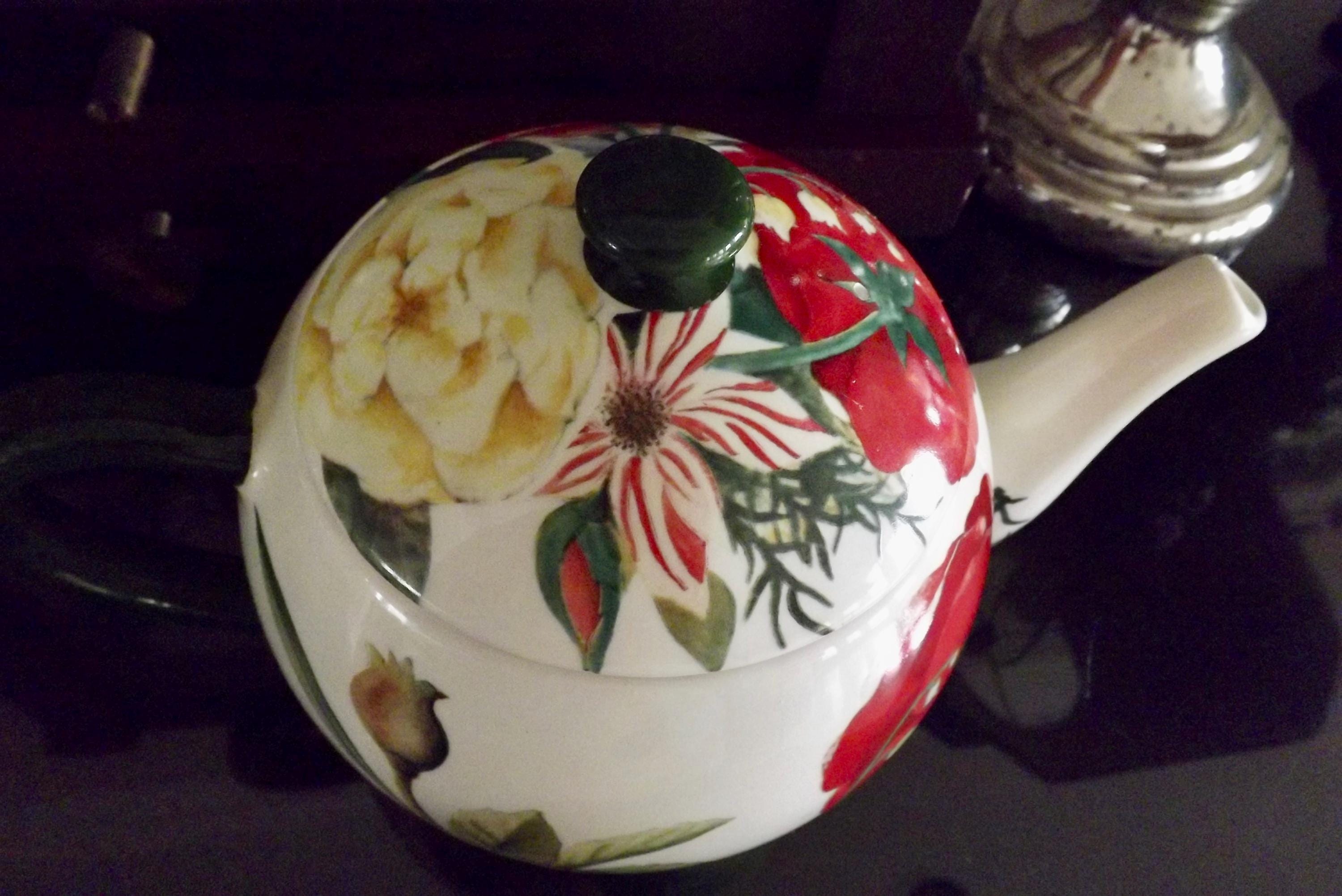 French Gien Faience Teapot Volupte Floral Design - Etsy