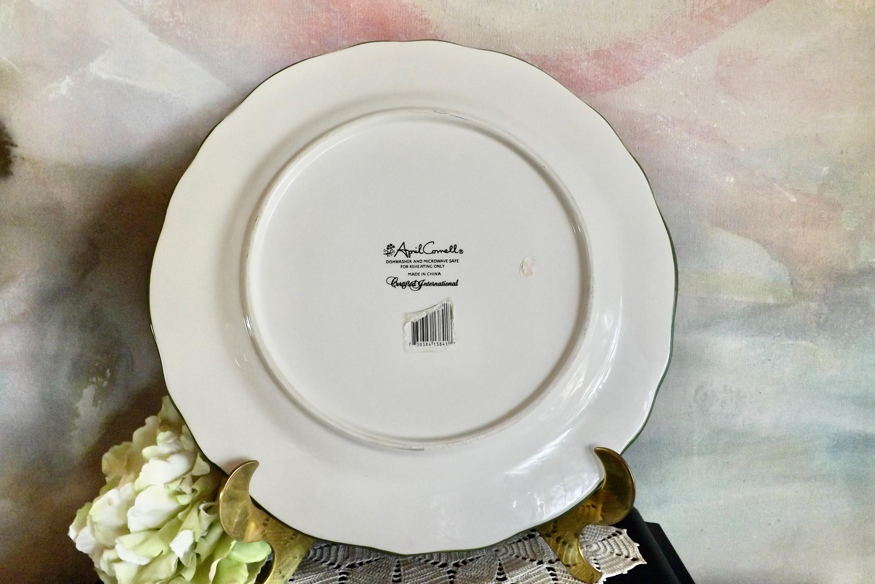 42個 April Cornell Duchess Dinner Plate: French Cottage Floral Decor